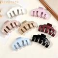 10.5cm New Soft Silicone Hollow Large Hair Clip Claw Women Hair Accessories Premium Lady Solid Color Glossy Big Hair Claw