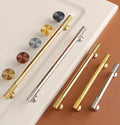 Hot Sale Brushed Polished Rose Gold Chrome Grey Kitchen Cabinet Brass Pull Handles Knobs