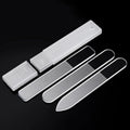Professional Premium Nano Glass Nail File Set Double-Sided 100-180 Grit Etched Fingernail Files Natural Nails Convenient Case