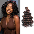 Ocean Deep Wave Crochet Hair 8 Inch Short Curly Natural Black Brown Grey Synthetic Braiding Hair Extensions