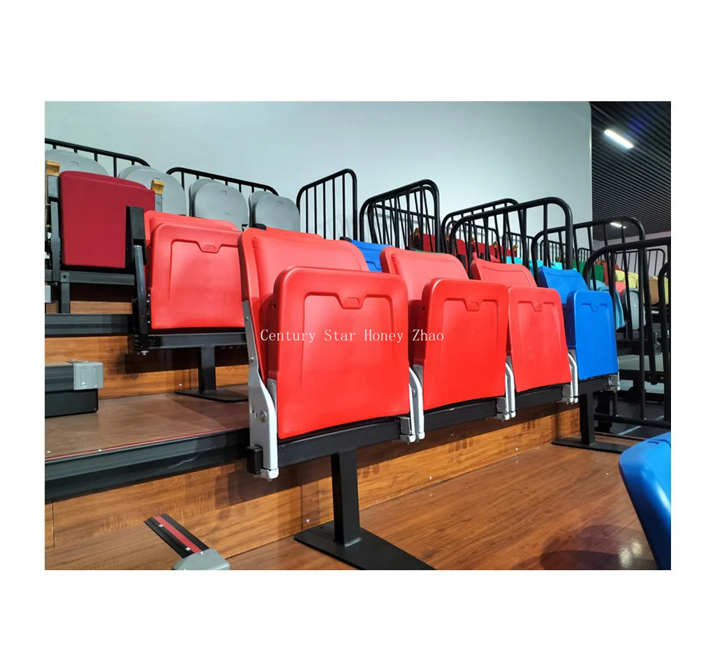 Fixed Stadium Chair Indoor and Outdoor Mid-backrest Hollow Plastic Stadium Chairs Tribune Seats Grandstand Seat