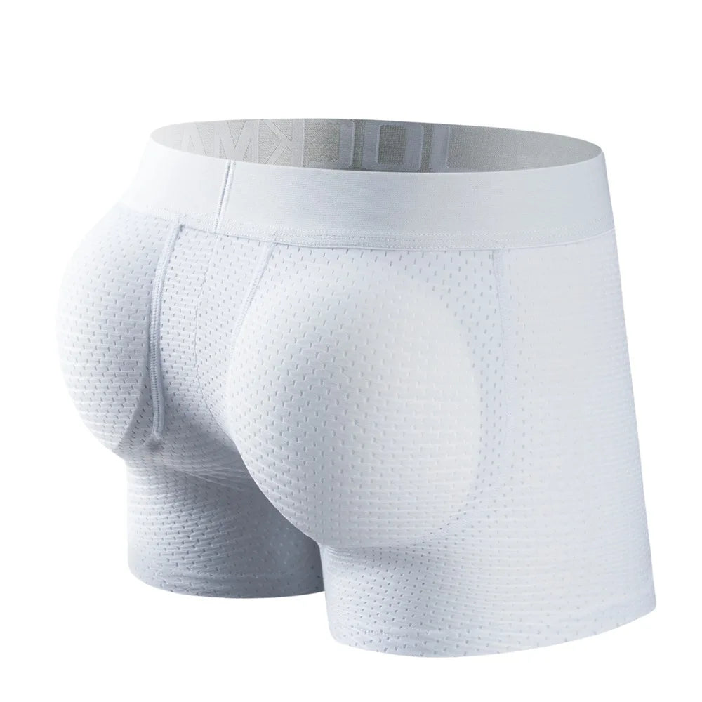 High-end Quality Wholesale Men's Men's Athletic Breathable Mesh Sexy Booty Boxers Big Dick Pouch Underwear With Sponge Pad
