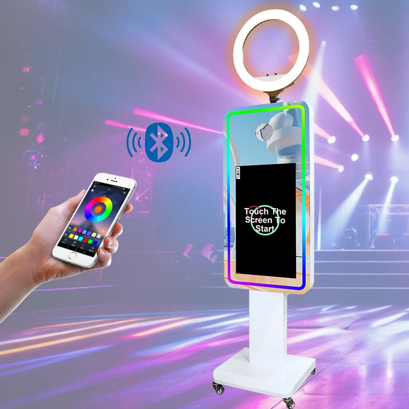 Party Mirror Booth Selfie Magic Mirror Photo Booth With Ring Light Magic Mirror Photobooth