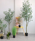 6ft Faxu Colorful Fabric Artificial Eucalyptus Tree with Pot Beautiful Trees for Indoor Decor