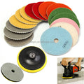 16pcs 4inch 100mm Diamond Polishing Pads Kit Wet/Dry For Granite Stone Concrete Marble Polish Pad