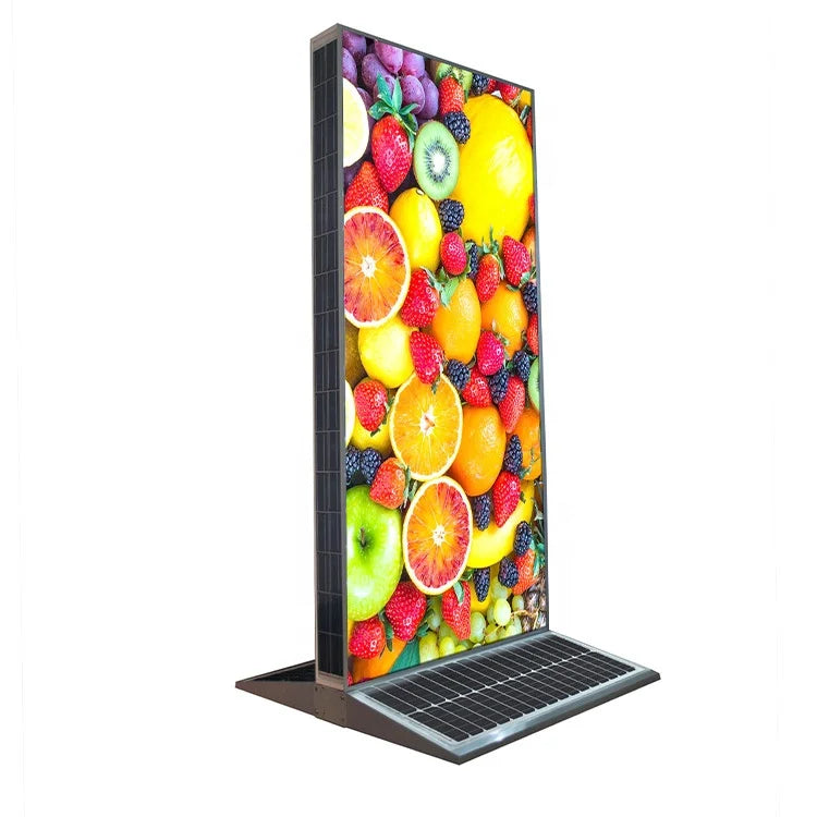 Outdoor Solar Power Street  Led Advertising Light Box Rectangle Sign Board Solar Lightbox