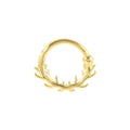 Rainbowking Best Selling Jewelry S925 Pure Silver Tree Branch Circular Nose Ring Piercing Single Ear Stud