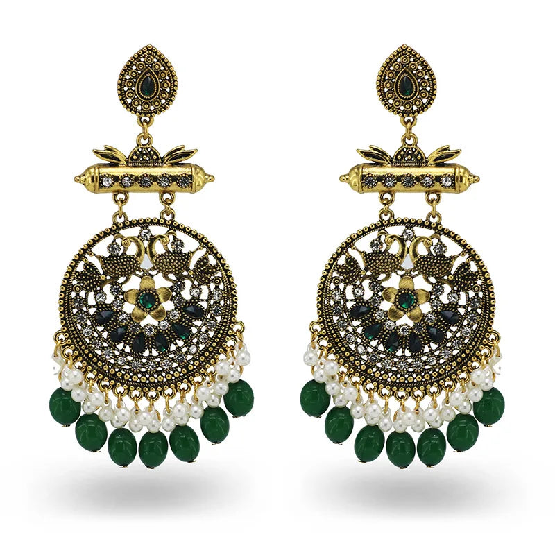 European Style French Vintage Rhinestone Pearl Ladies Weddings Rhinestones Earring