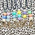 Fashion Silicone Bead Lanyard Keys ID Badge Teacher Nurse Student Gift ID Badge Silicone Lanyard