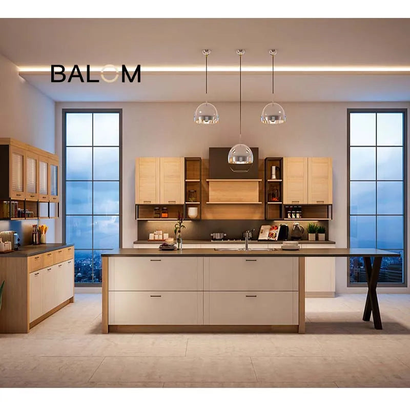 Modern Style New Design One Stop Service Island Kitchen Whole House Customization Simple and Small Kitchen Cabinets