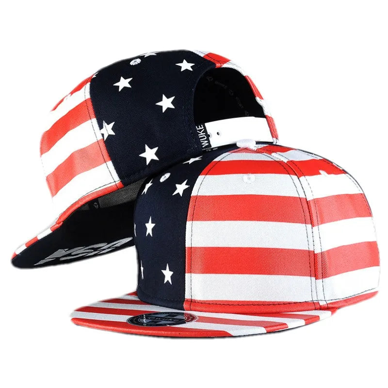 Fashion Flag American usa hats Canvas Adjustable Baseball Snapback Hat Trucker Hat