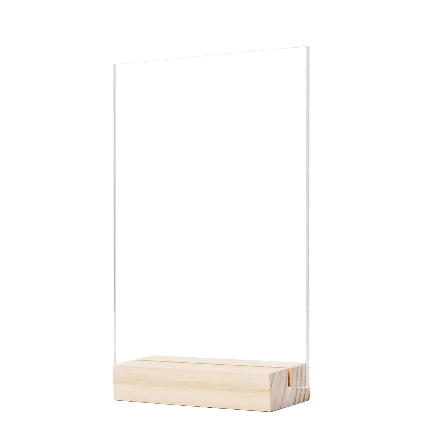 Clear Acrylic Modern Floor Standing Table Numbers 5x7 Inches 5mm Thick for Wedding Party Plaque with Holder