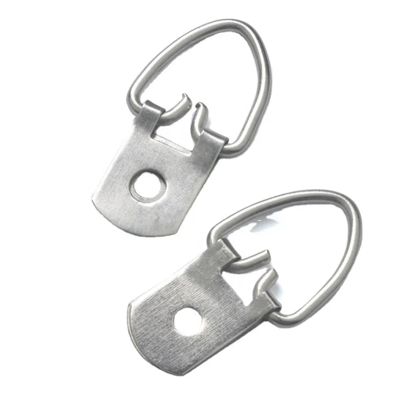TS-K021 Iron Zinc-Finished Single Hole D-Ring Picture Frame Hangers 200 Pack Hooks