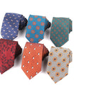 Luxury Ties Men 8cm Blue Checked Polyester Ties Paisley Necktie Men Business Accessories
