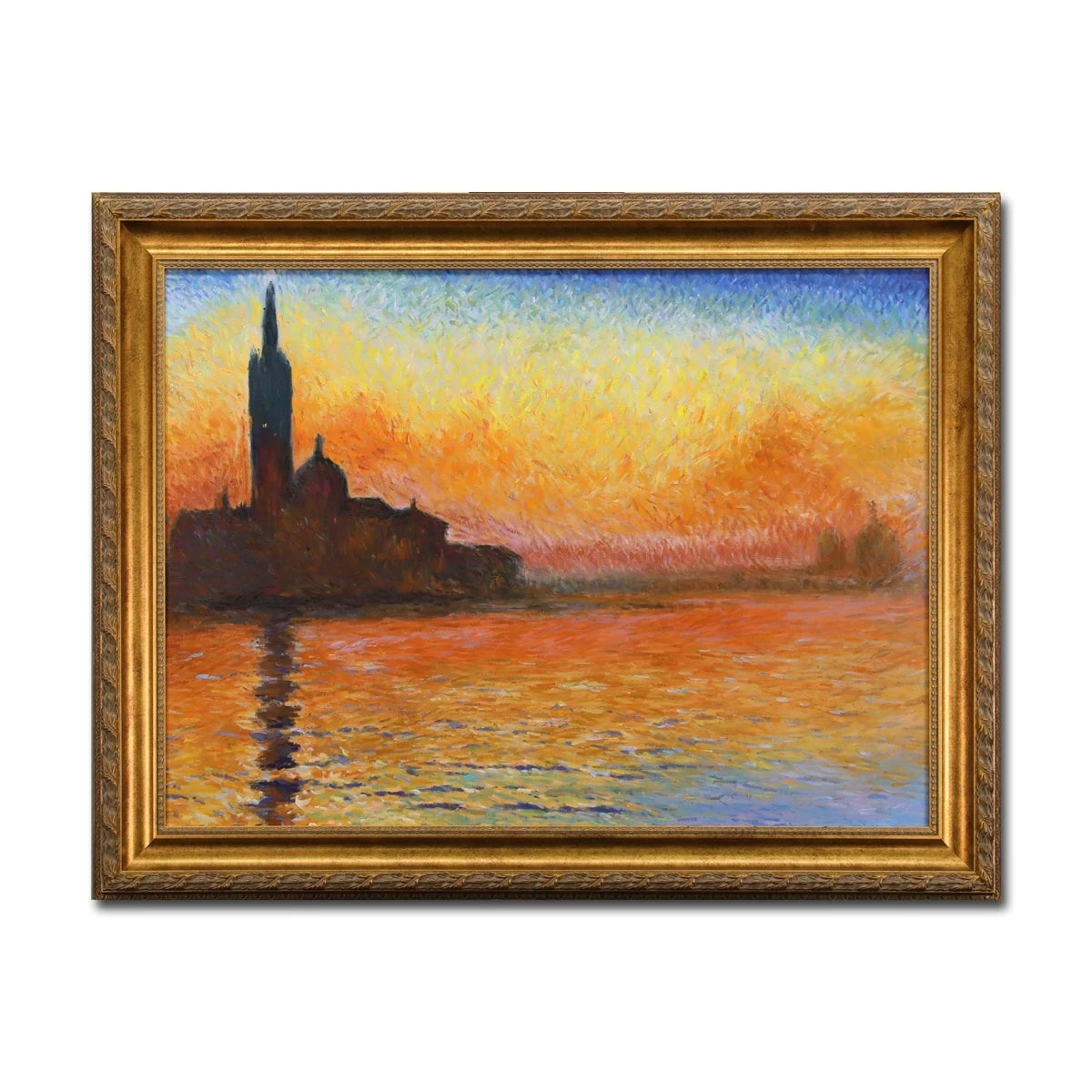 Paintings for Living Room Wall San Giorgio Maggiore at Dusk by Claude Oscar Monet Oil Painting Handmade Hotel Decor Wall Artwork
