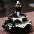 10.5*7*8cm Cone Tiny Censer Holder Mini Smoke Backflow Ceramic Incense Burners for Office Desk Home Decor Teahouse Ornament