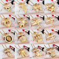 High Quality Titanium Steel Pendant Gold-Plated Diamond-Encrusted Multi-Pattern Stainless Steel Necklace Fashion Power Accessory