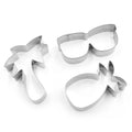 Baking Utensil Stainless Steel Cookie Mold Set Pineapple Glasses Coconut Tree Shape Durable for Fruit/for Cakes/Sandwiches Molds