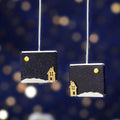 Lotus Fun Handmade  925 Sterling Silver 18k Gold Plated Under the Stars  Gemstone Dangle Drop Earrings Real Jewelry for Women
