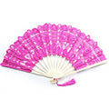 White Lace Lady Bridesmaids Princess Court Bulk Hand Fans Custom Printed Folding