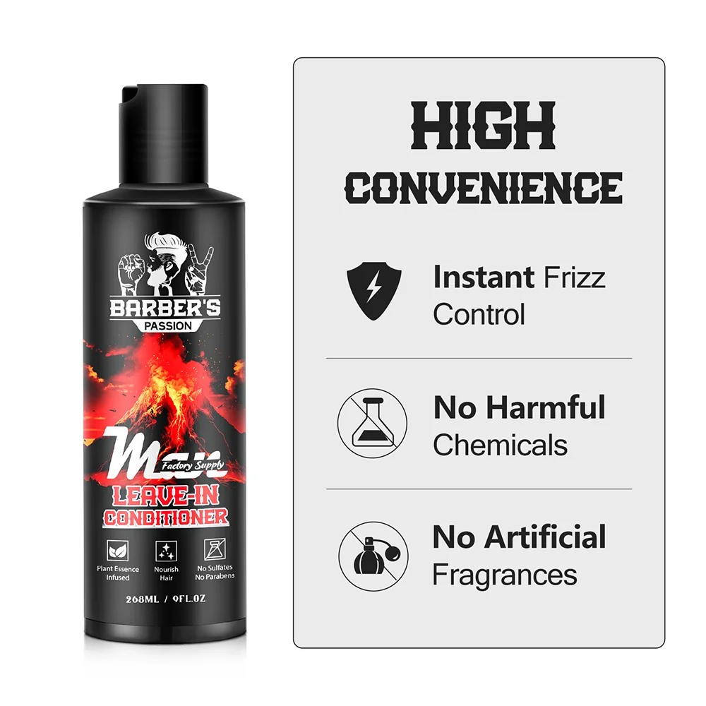 Global Logistics Support Barber Men's Hair Leave-in Conditioner for Hair Instant Frizz Control Hydrating and Nourishing