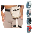2025 Lulu Latest Custom Logo Lightweight Portable Riding Sport Fanny Pack Custom Print PU Leather Outdoor Drop Leg Waist Bag