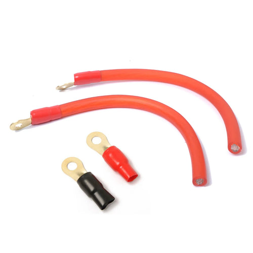 0 Gauge Red Amplifier Power / Ground Wire 1/0 Ga Amp Cable Terminal for Diy Audio Modification