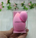 FLY Beauty Trends Plastic Clear PVC/PET Foldable Cosmetic Blender Packaging Box Private Label Washable Makeup Sponge Case