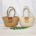 Women's Handmade Cotton Linen Tote Bag Pearl Fashionable Two-Strap Shoulder Bag Portable for Spring Summer Autumn Winter