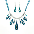 NS747 Fashion Enamel Jewelry Set Teardrop Necklace Earrings Set Women Jewelry Sets Exaggerated Jewelry Wholesale