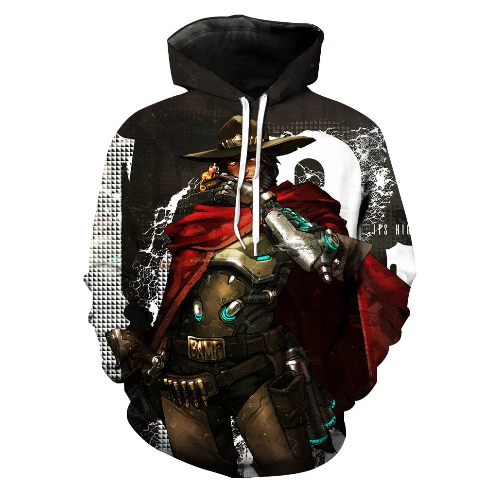 Fitspi Hot-selling Game Design Printed Hoodies 3d Digital Print Pullover Sweatshirt Custom Wholesale