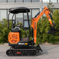 Mini Excavator With Hydraulic Operating Lever Arm Side Swing Cab Custom Color