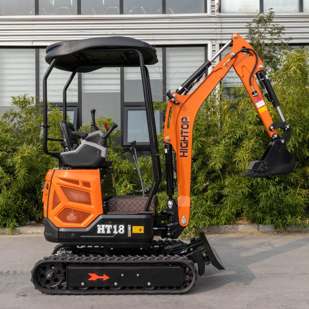 Mini Excavator With Hydraulic Operating Lever Arm Side Swing Cab Custom Color