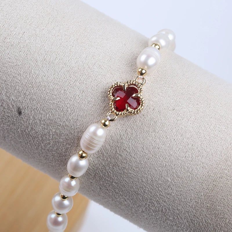 Modern Natural Freshwater Pearl Chain & Link Bracelets for Women Decoration