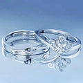 Romantic Design Jewelry Couple Rings Wedding Finger Crown Rings Adjustable Gemstone Creative Commemorative Jewelry Ring