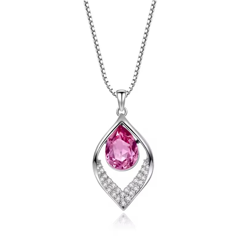 Trendy  Popular Sterling Silver 925 Zircon Wave Hollow out Pendant  Initial Charm Necklace for Women