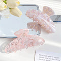 Wholesale Korean Style Retro Girls Hair Accessories Colored 9cm Large Acetate Geometric Shape Hair Claw Clip for Womens