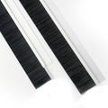 Zhenda New Flexible Weather Strip Brush Dustproof Hollow Metal Doors Premium Aluminum Alloy 2mm Customizable Door Sweep Strip