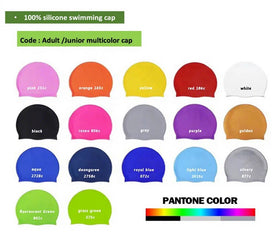 GD Custom Logo Silicone Swimming Caps Waterproof Adult Junior Kids' Hat for Sports and Recreation