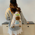 Capybara Plush With Turtle Backpack Simulation Capibara Anime Fluffty Doll Cute Stuffed Animals Doll Xmas Gift Kid Toys