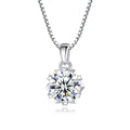 CZCITY Moissanite 1ct Diamond Pendant Necklace 925 Sterling Silver Necklace Heart ClawMoissanite Jewelry