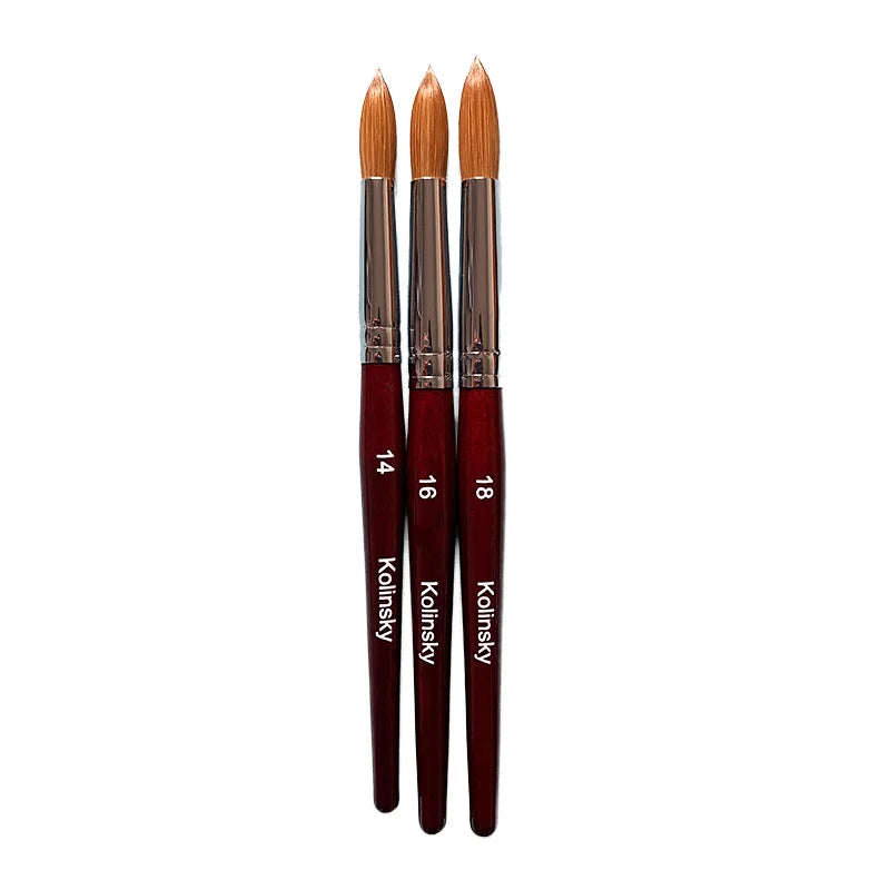 Popular Wholesale Nail Art Brush Kolinsky Acrylic Nail Brush with Favorable Price Kolinsky Liner Nail Brush with Good Quality