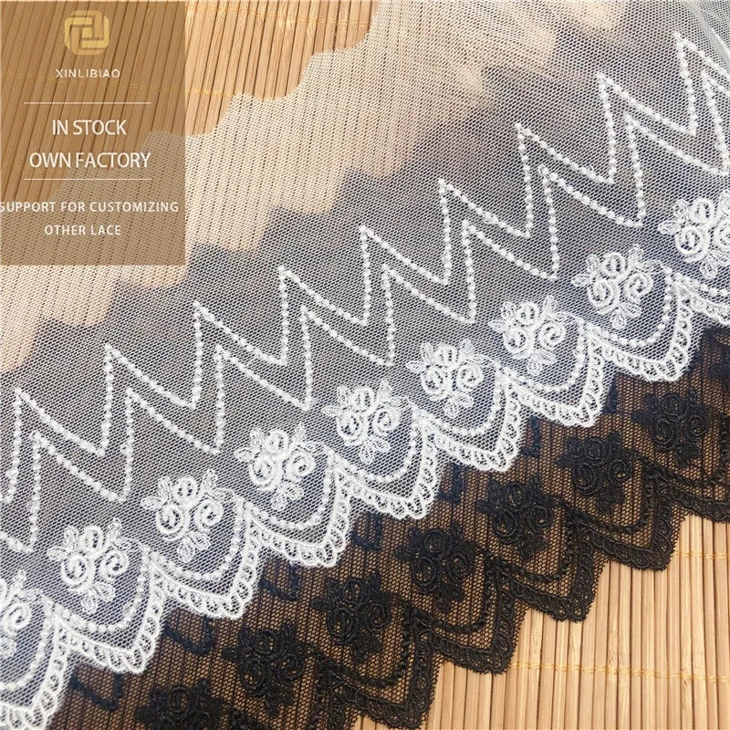 Direct Off-the-Shelf Water Soluble Polyester Silk Mesh Lace Fabric for Shoes Garments Bags Embroidery Flowers Lace Accessories MegaBDM