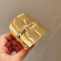2024 New Arrival Fashion Jewelry Metal Irregular Geometric Bracelet Exaggerated Design Custom Gold Plated Cuff Bangle Bracelets