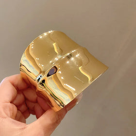 2024 New Arrival Fashion Jewelry Metal Irregular Geometric Bracelet Exaggerated Design Custom Gold Plated Cuff Bangle Bracelets