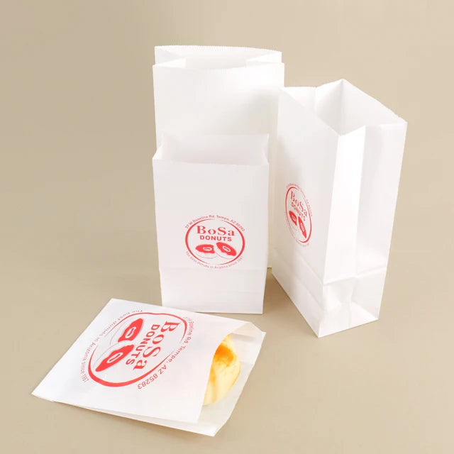 Free Design Custom Printed Grease Proof Paper Bag for Fast Food Packaging