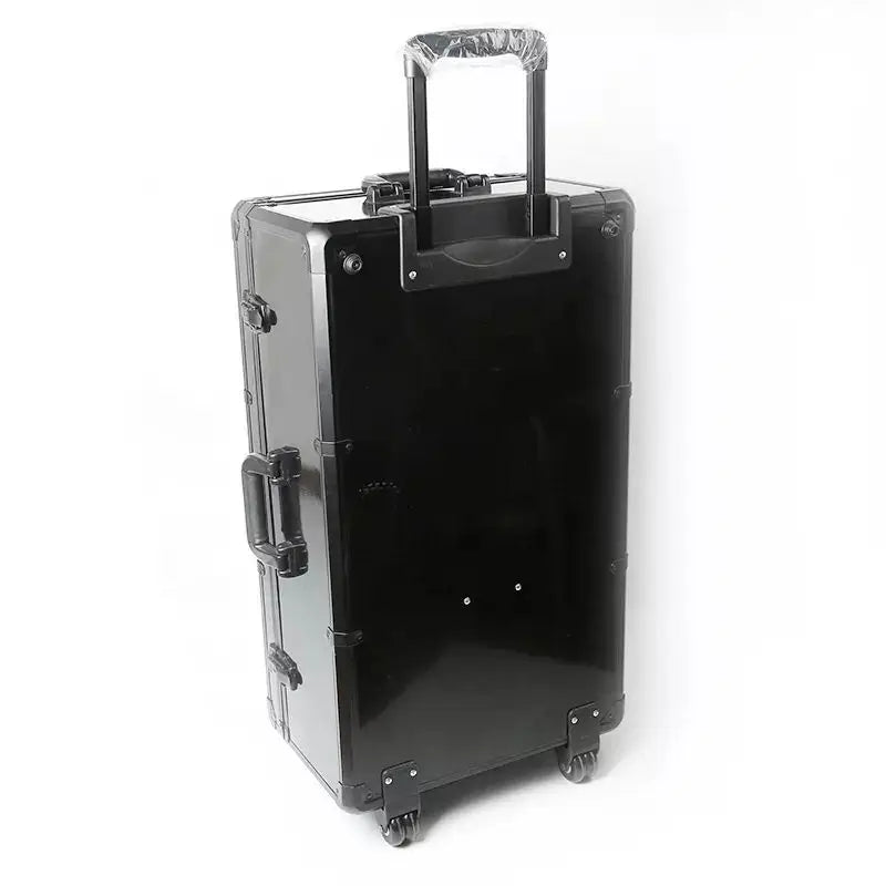 Aluminum Tool Storage Case Rolling Hard Case Travel Flight Suitcase With Pull Rod Egg Form Insert & Lock