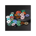 40mm Donuts Shape Natural Stone Beads for Pendant Jewelry Making 1Pcs Rose Quartz Jades Jaspers Aventurine Snowflake Obsidian