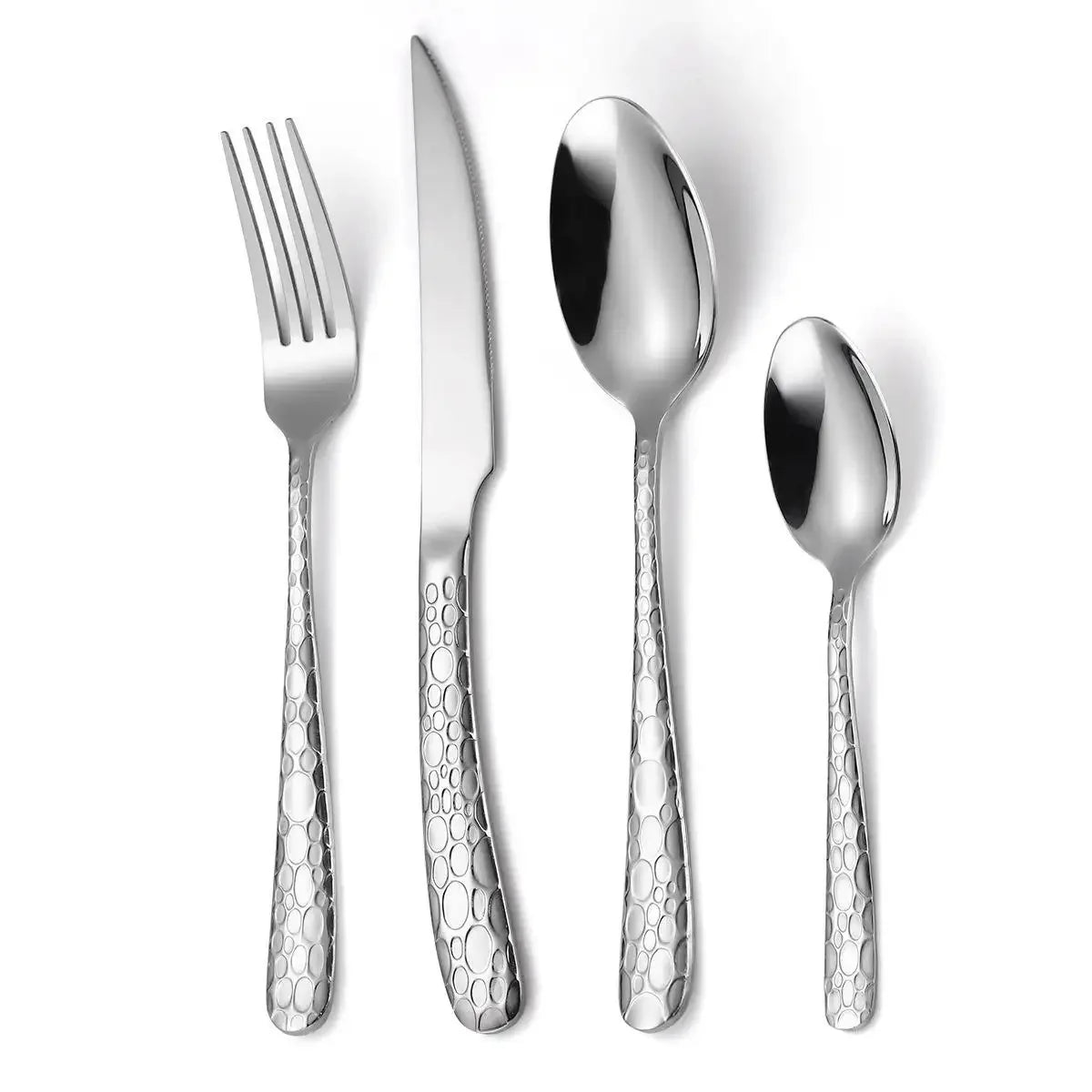 Luxury Stainless Steel Flatware Cutlery Set with Gold Plating for Wedding Parties Restaurants Hotels