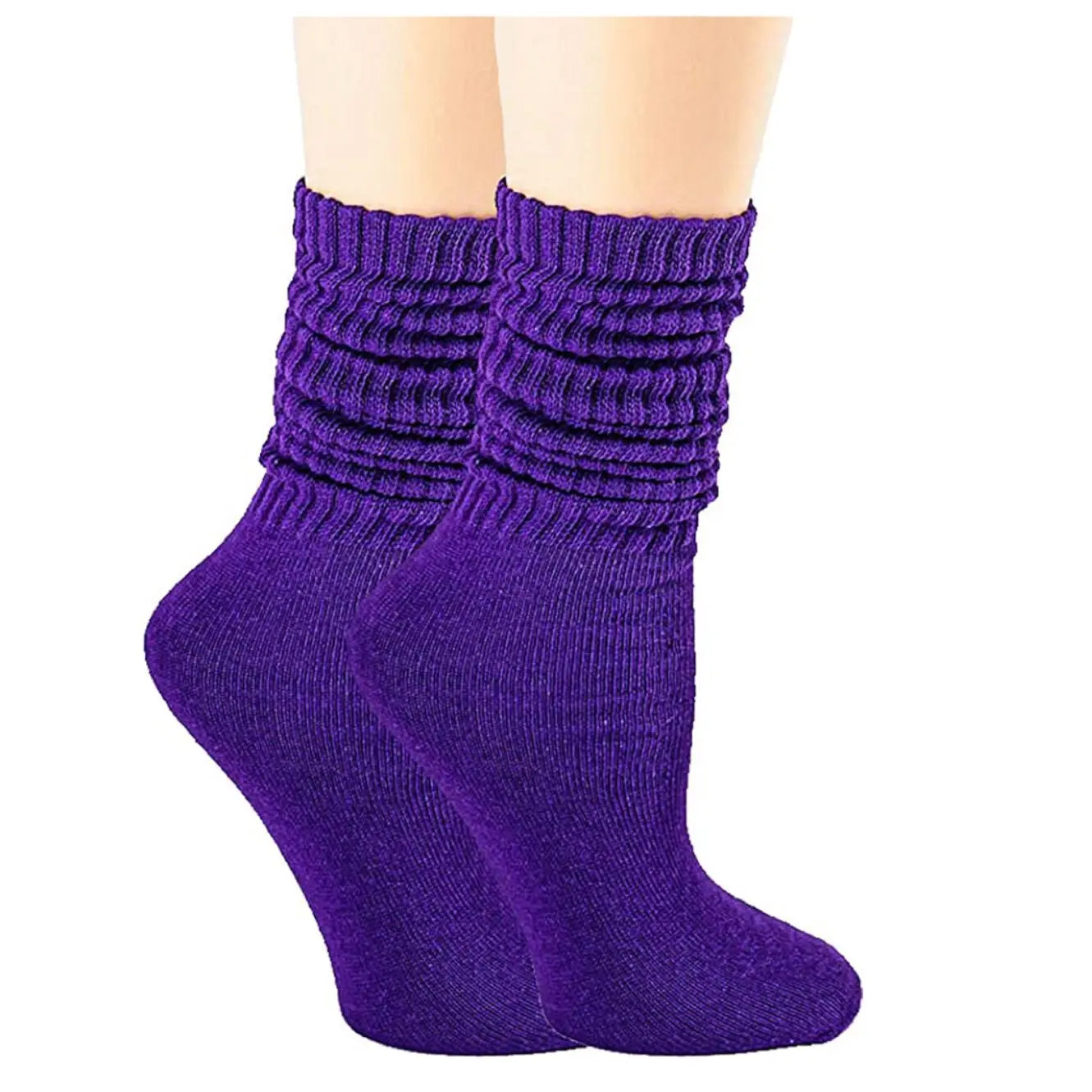 Women's Thin Comfortable Crew Socks Breathable Compression Slouch Design for Winter
